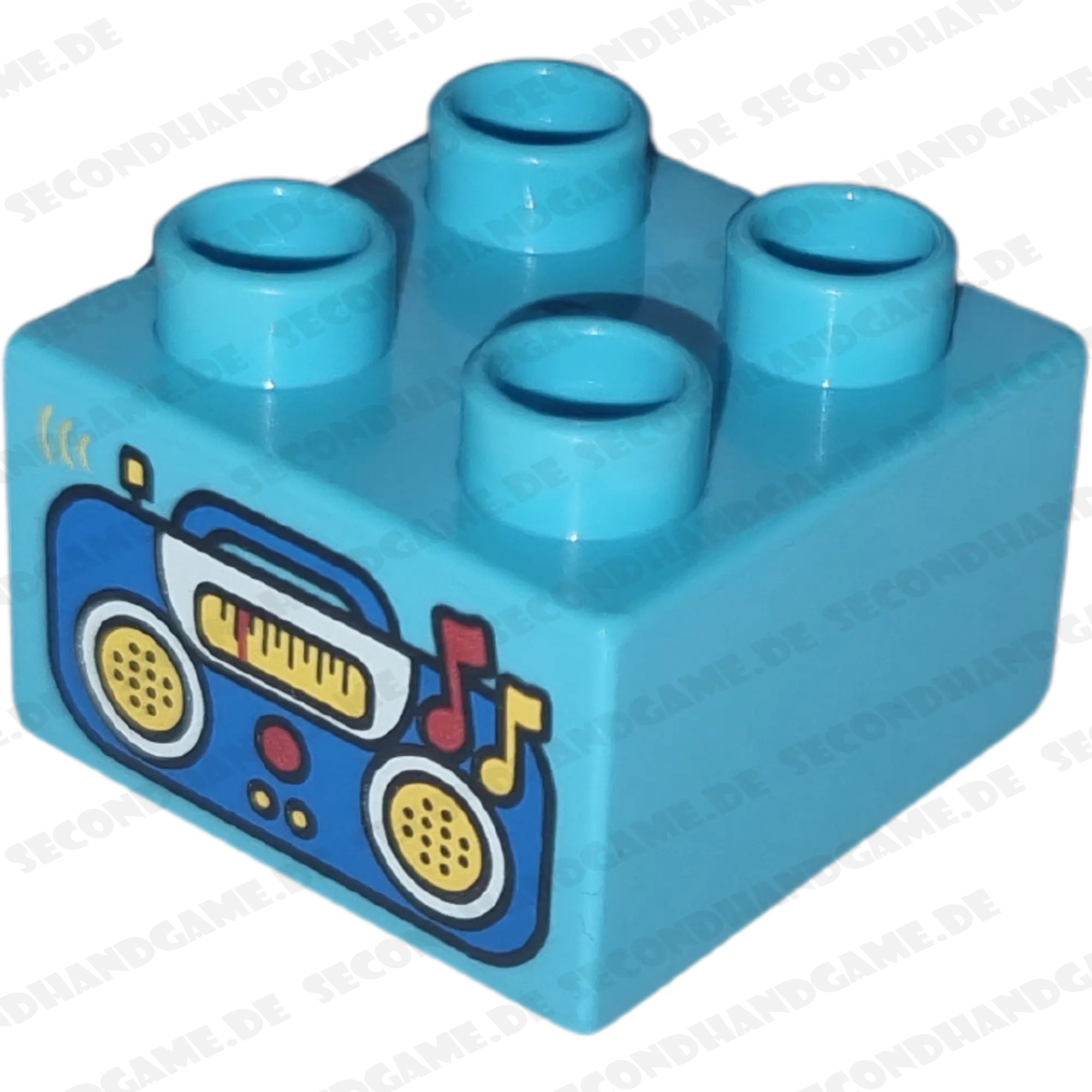 Lego Duplo 2x2 Stein Azur Radio 3437