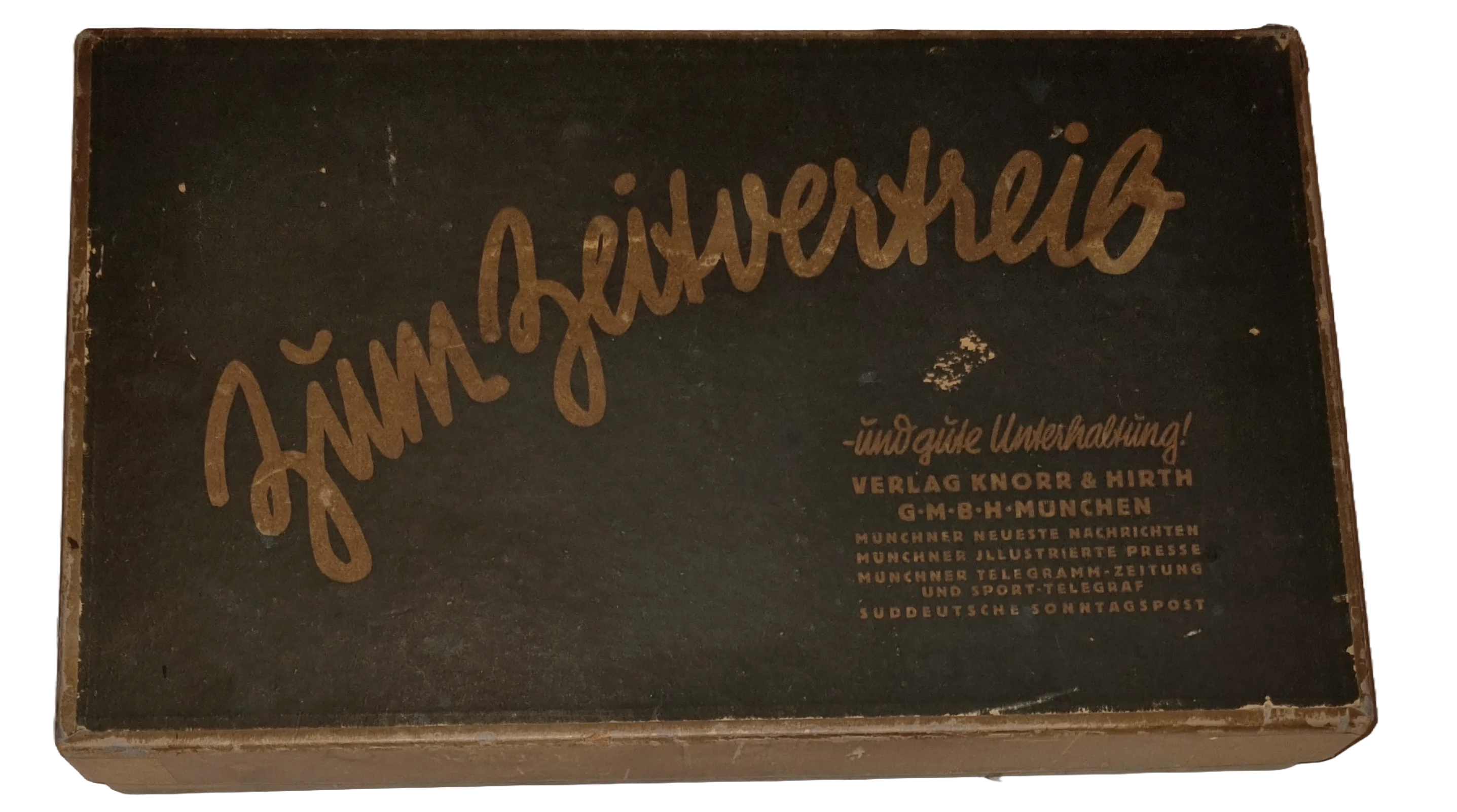 Verlag Knorr & Hirth GMBH München Zum Zeitvertreib und gute Unterhaltung! Brettspiel
