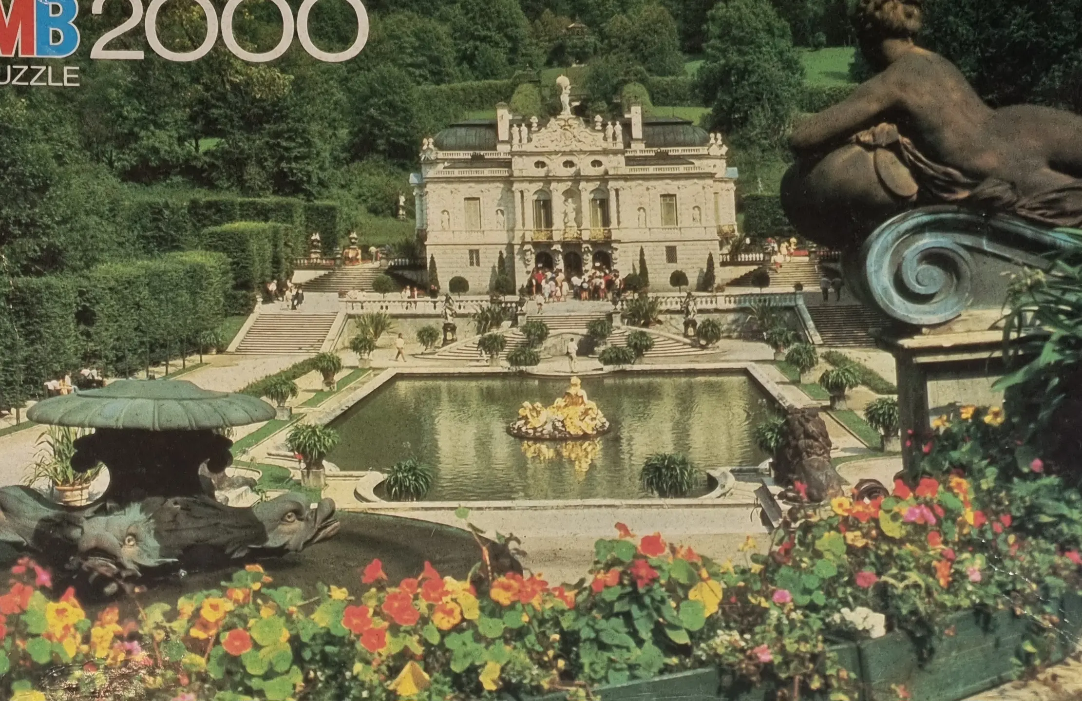 MB Puzzle 2000 Teile Majestic Serie 625330606 Schloss Linderhof Germany
