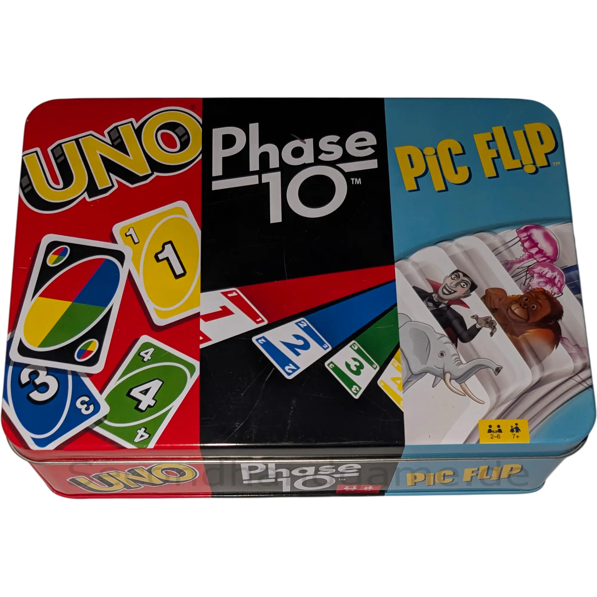 Mattel Pic Flip, Phase 10, UNO