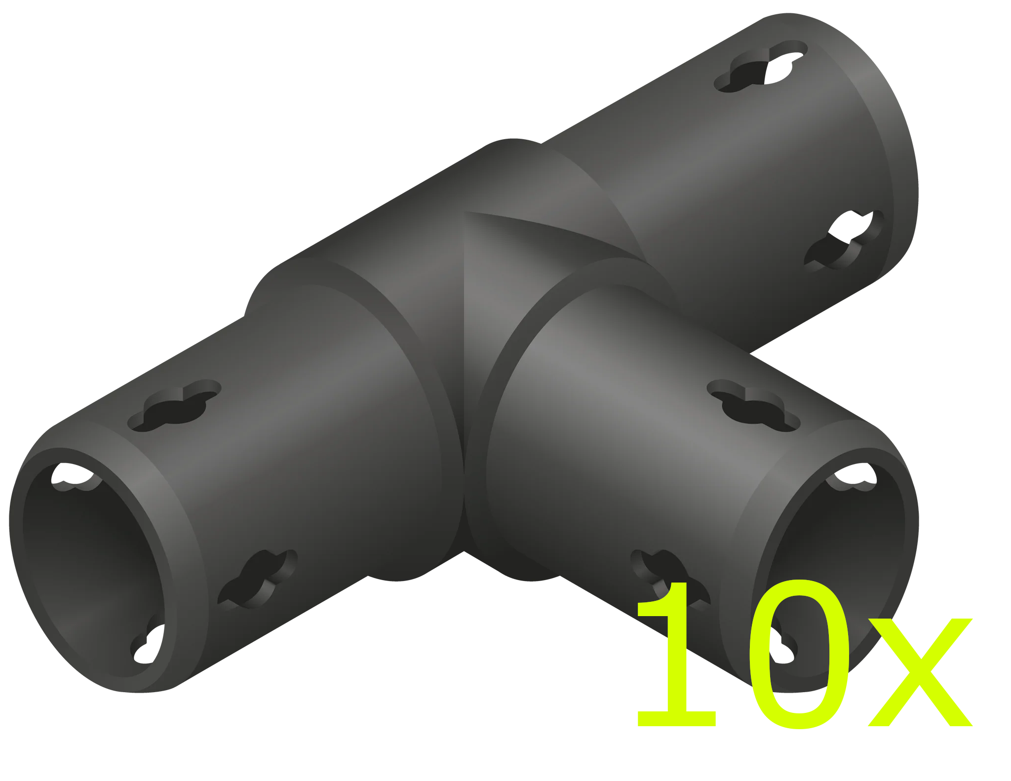 QUADRO 10x Flächenkupplung 3-armig 00131 