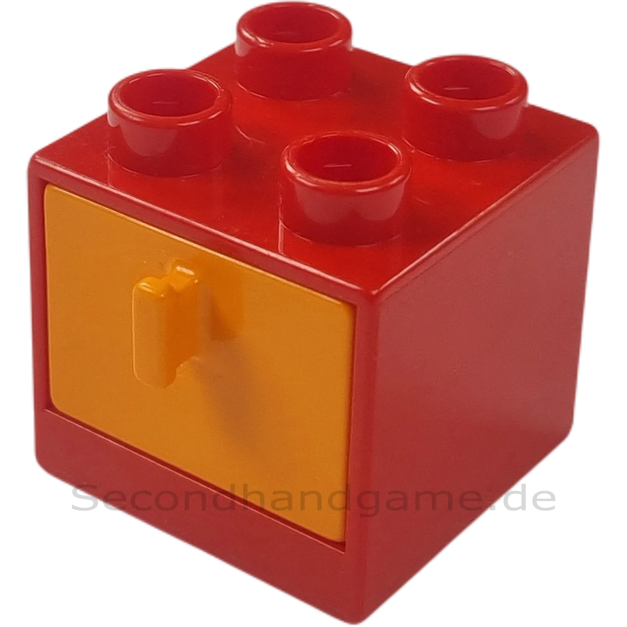 Lego Duplo 4890 Regal Schrank Rot mit Schublade Orange
