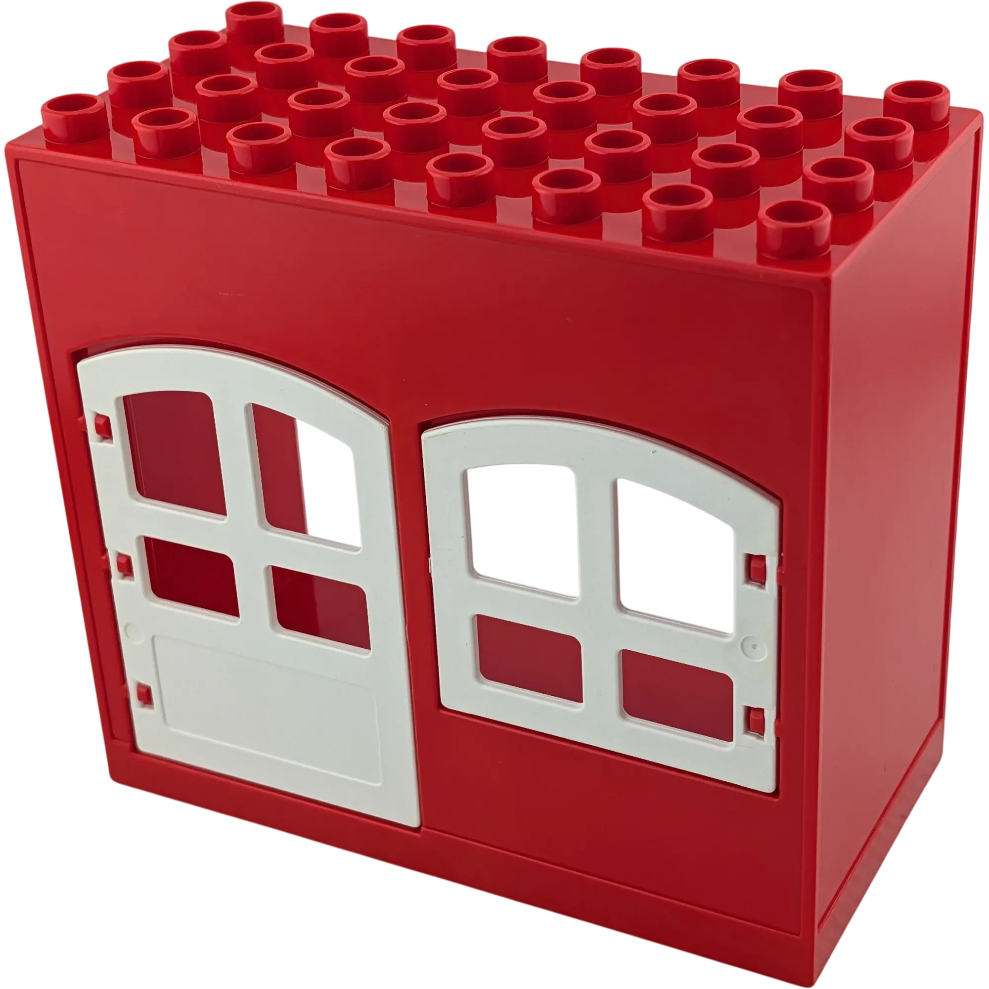 Lego Duplo 06432 Rot Verkaufsstand Kiosk mit weißer Tür und Fenster 4x8