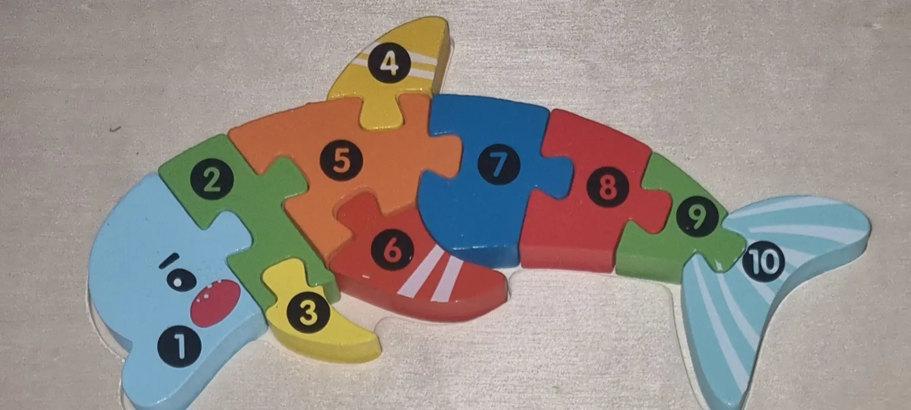 Legepuzzle Holzpuzzle 3D Puzzle Delfine Delphine 10 Teile