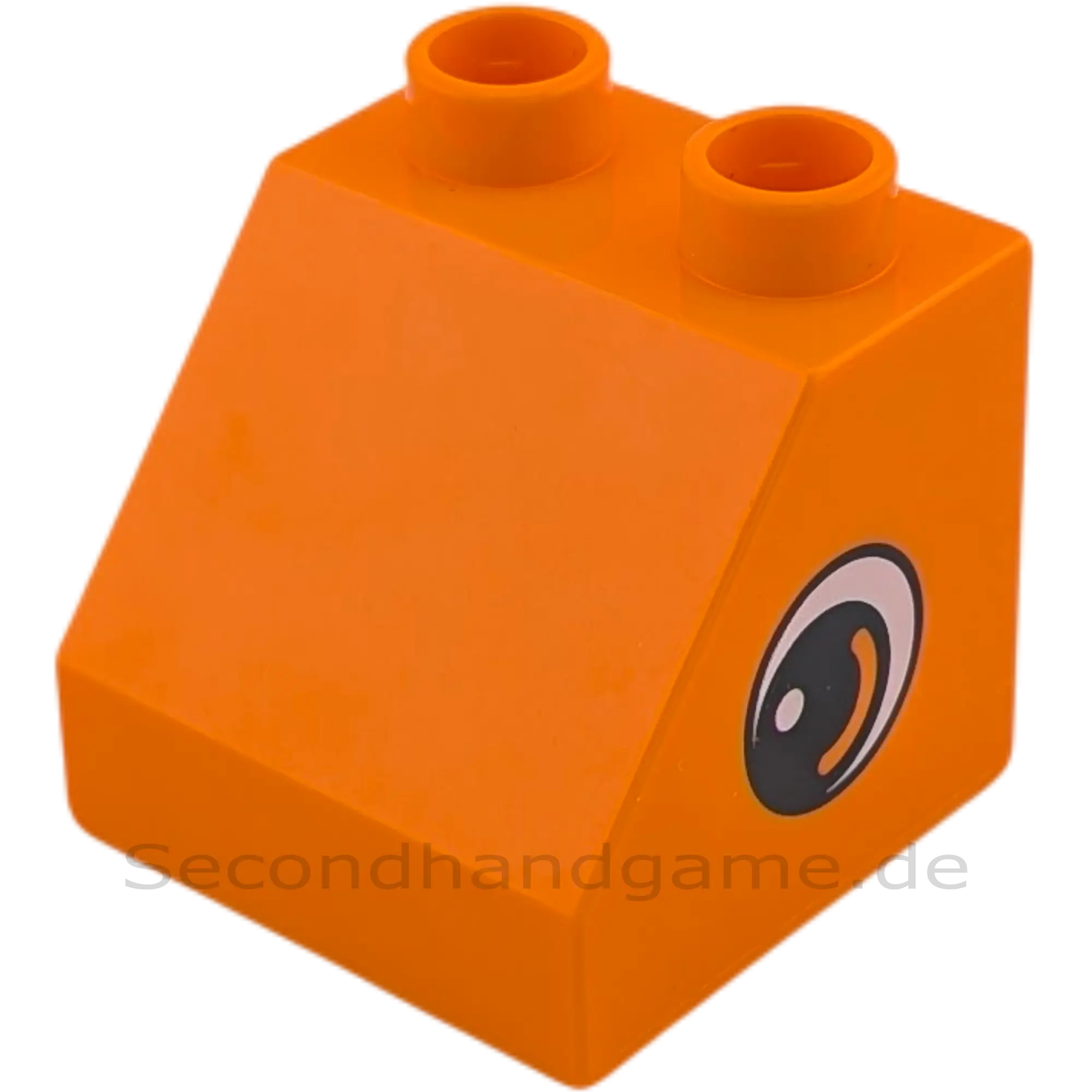 Lego Duplo 6474 Schrägstein 2x2x1 Orange mit schielendem Auge