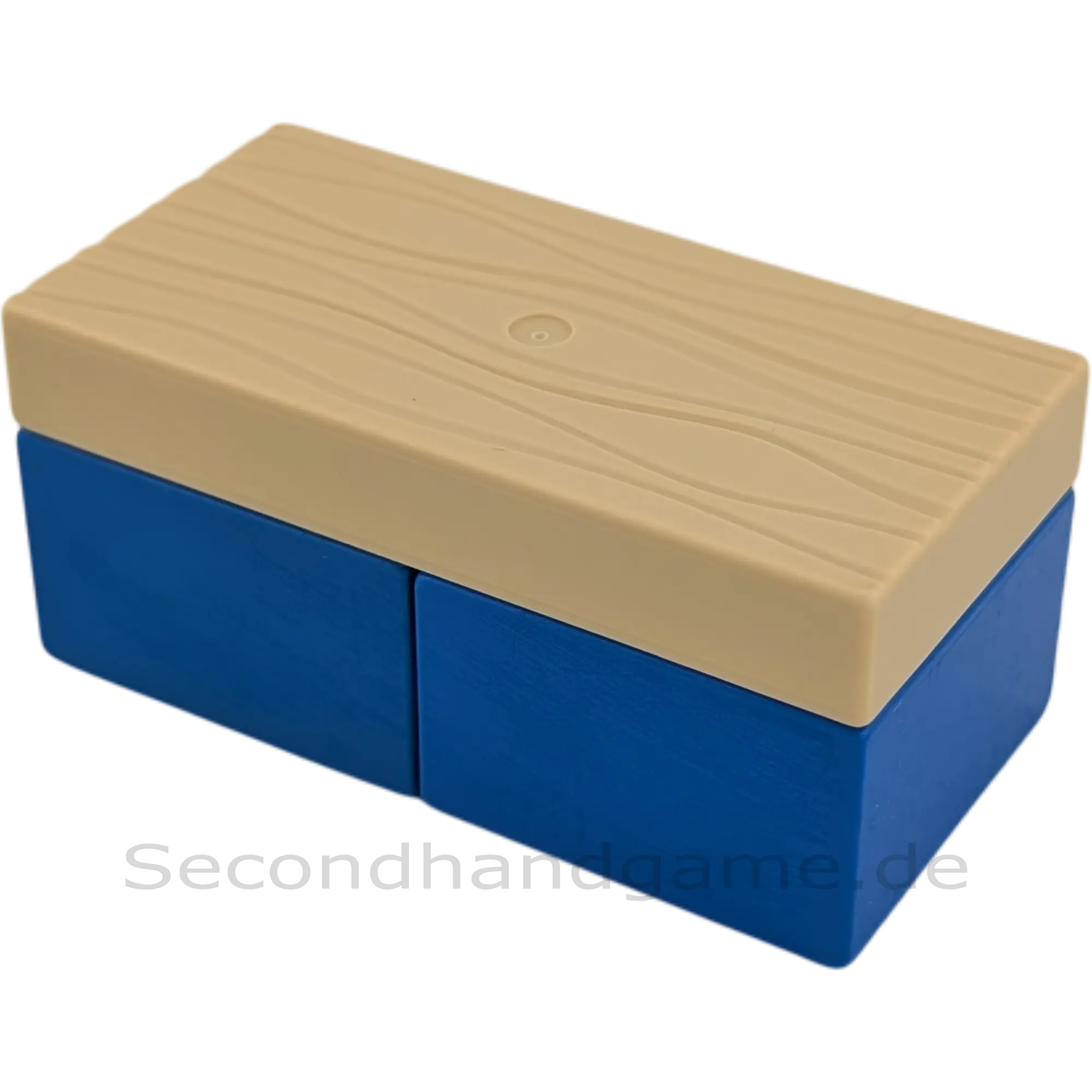 Lego Duplo Sofa Couch Wohnlandschaft Holzbrettlook Hell Blau Bank