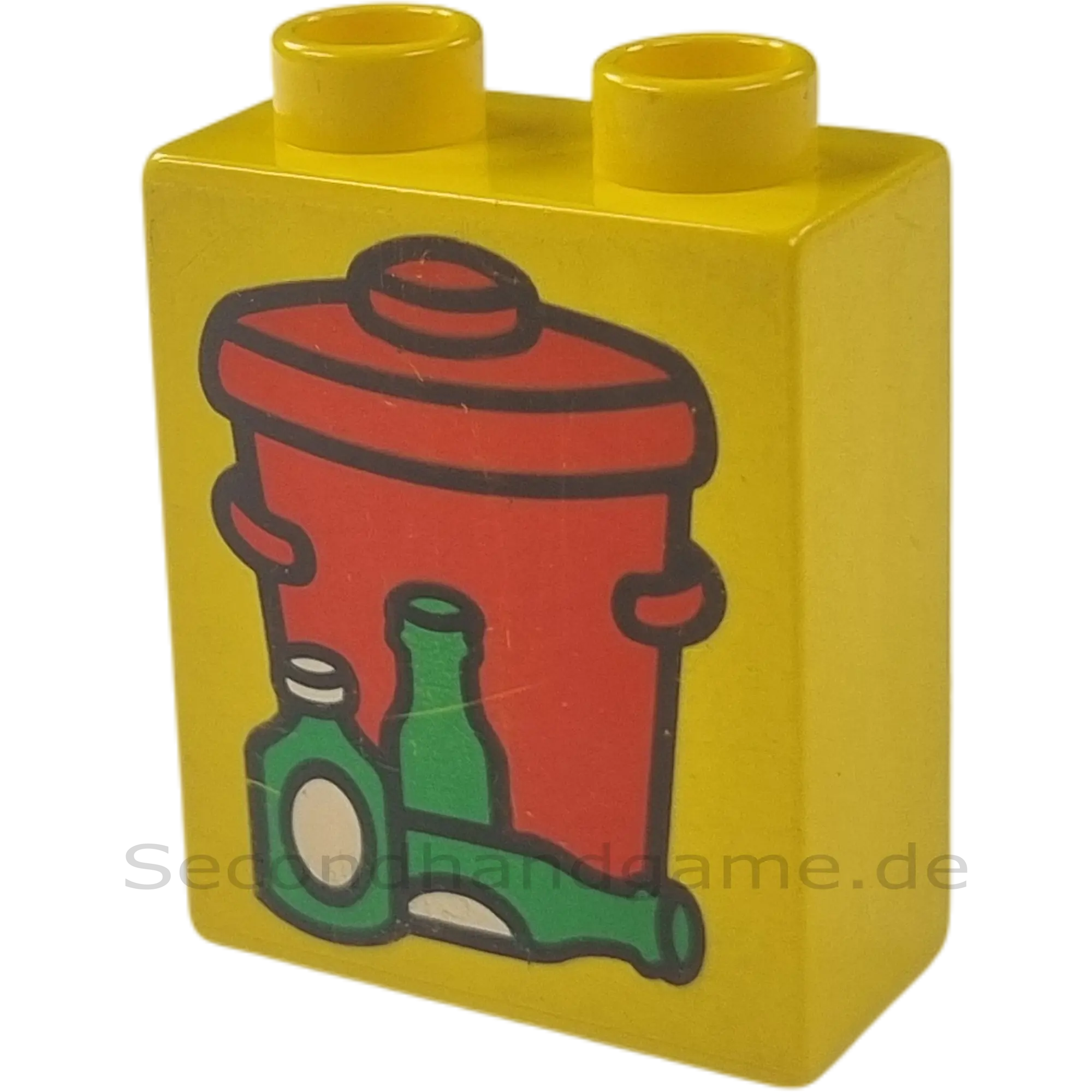 Lego Duplo  1x2 Stein Gelb Altglas Mülltonne 4066