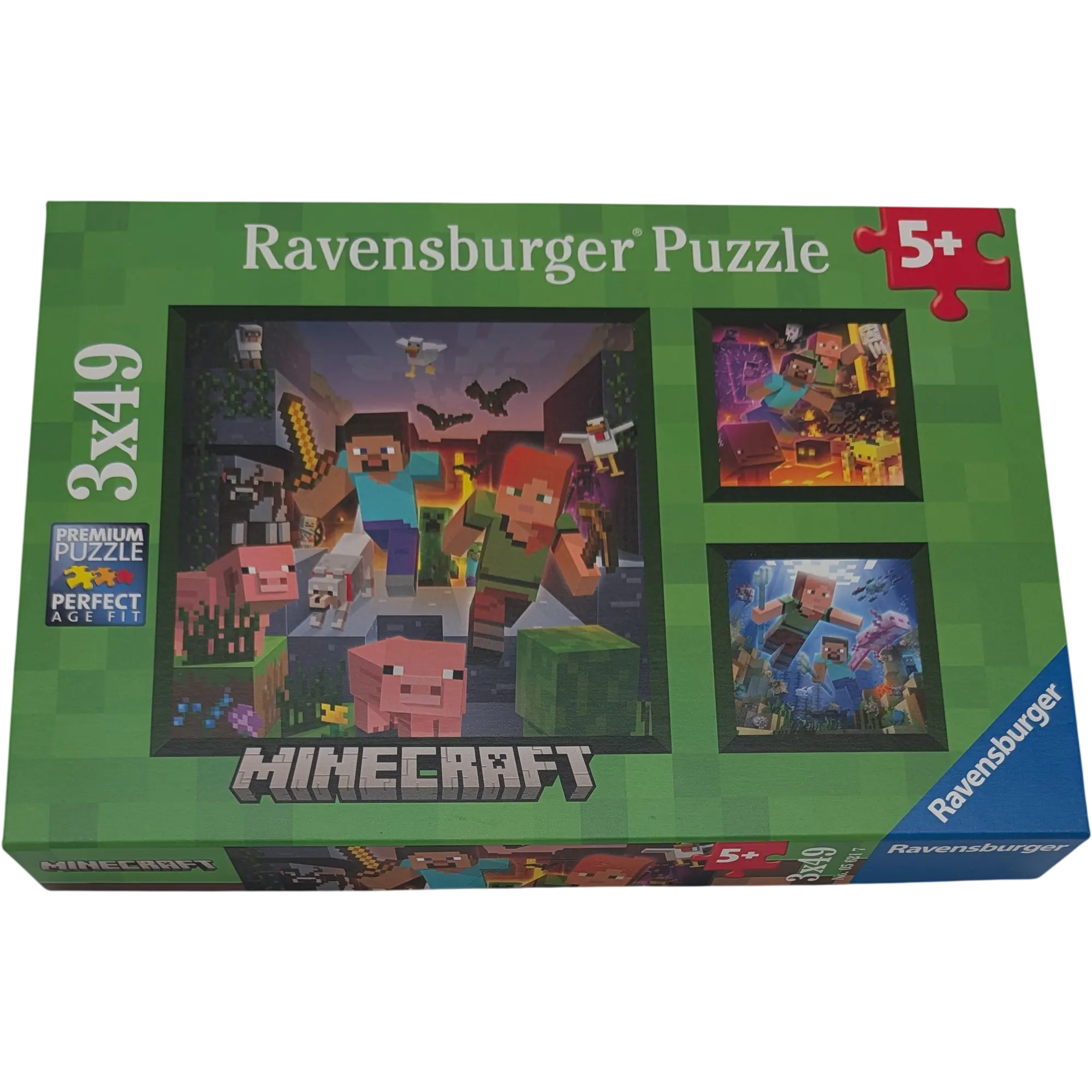 Ravensburger Minecraft Puzzle 3x49 Teile 056217 Minecraft Lebensräume