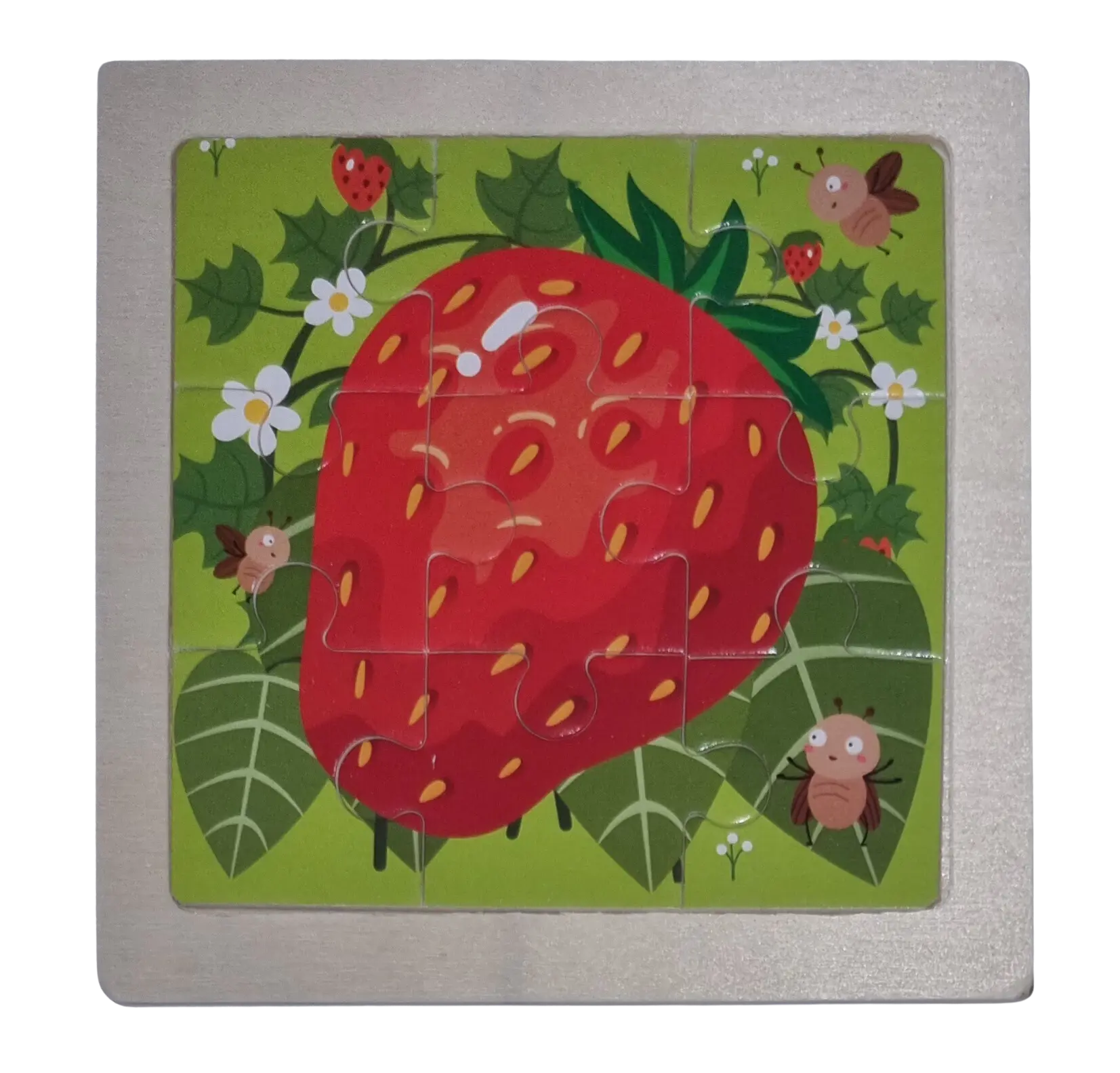 Legepuzzle Holzpuzzle 9 Erdbeere