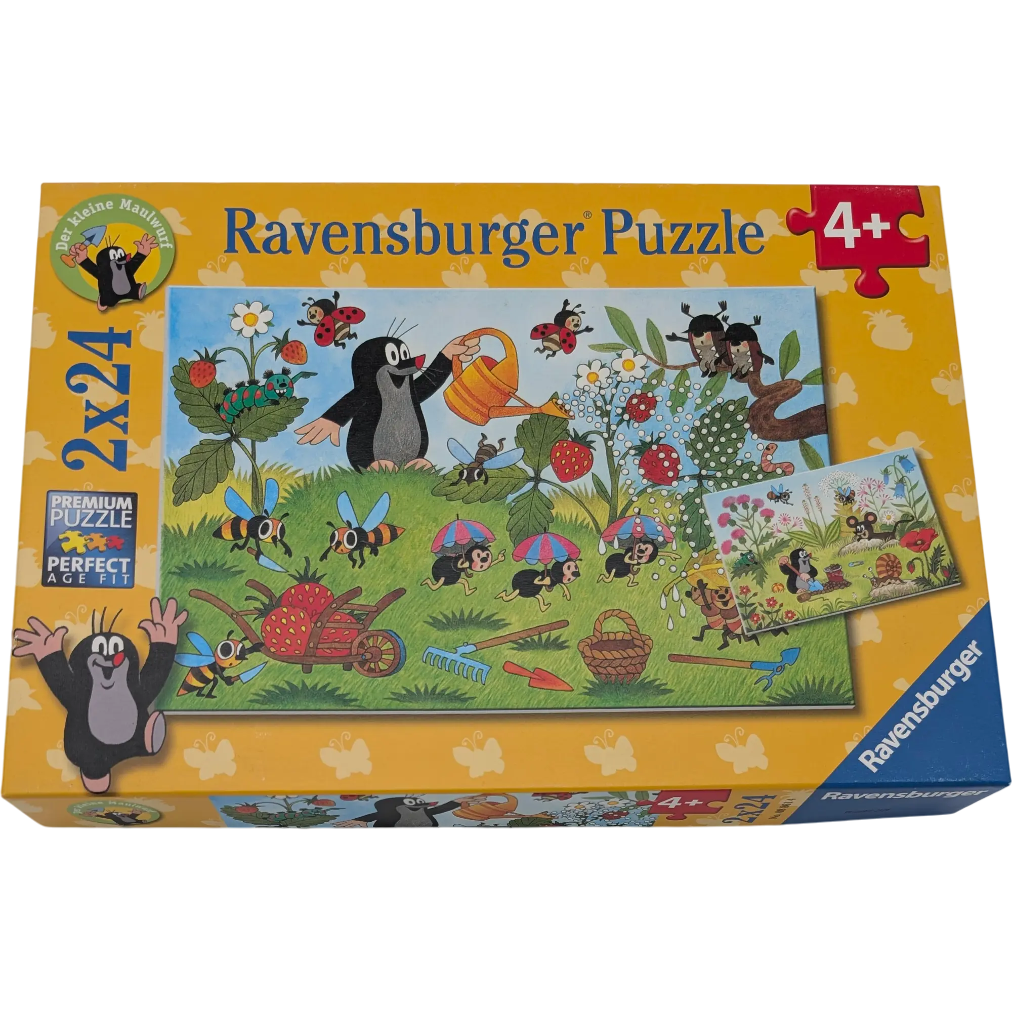 Ravensburger Puzzle 2x24 Teile 088614 Der kleine Maulwurf im Garten