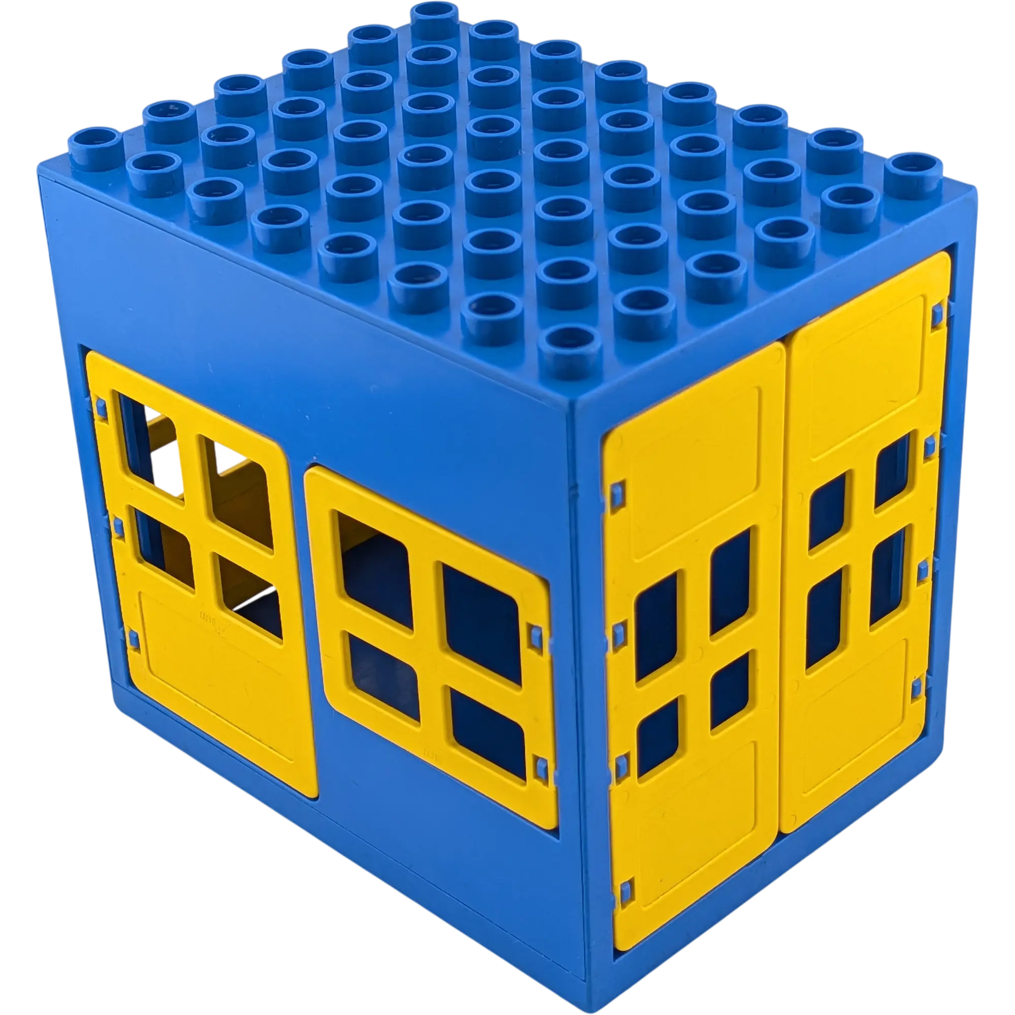 Lego Duplo Blau Verkaufsstand Kiosk Polizeistation mit 5 Türen und einem Fenster Gelb